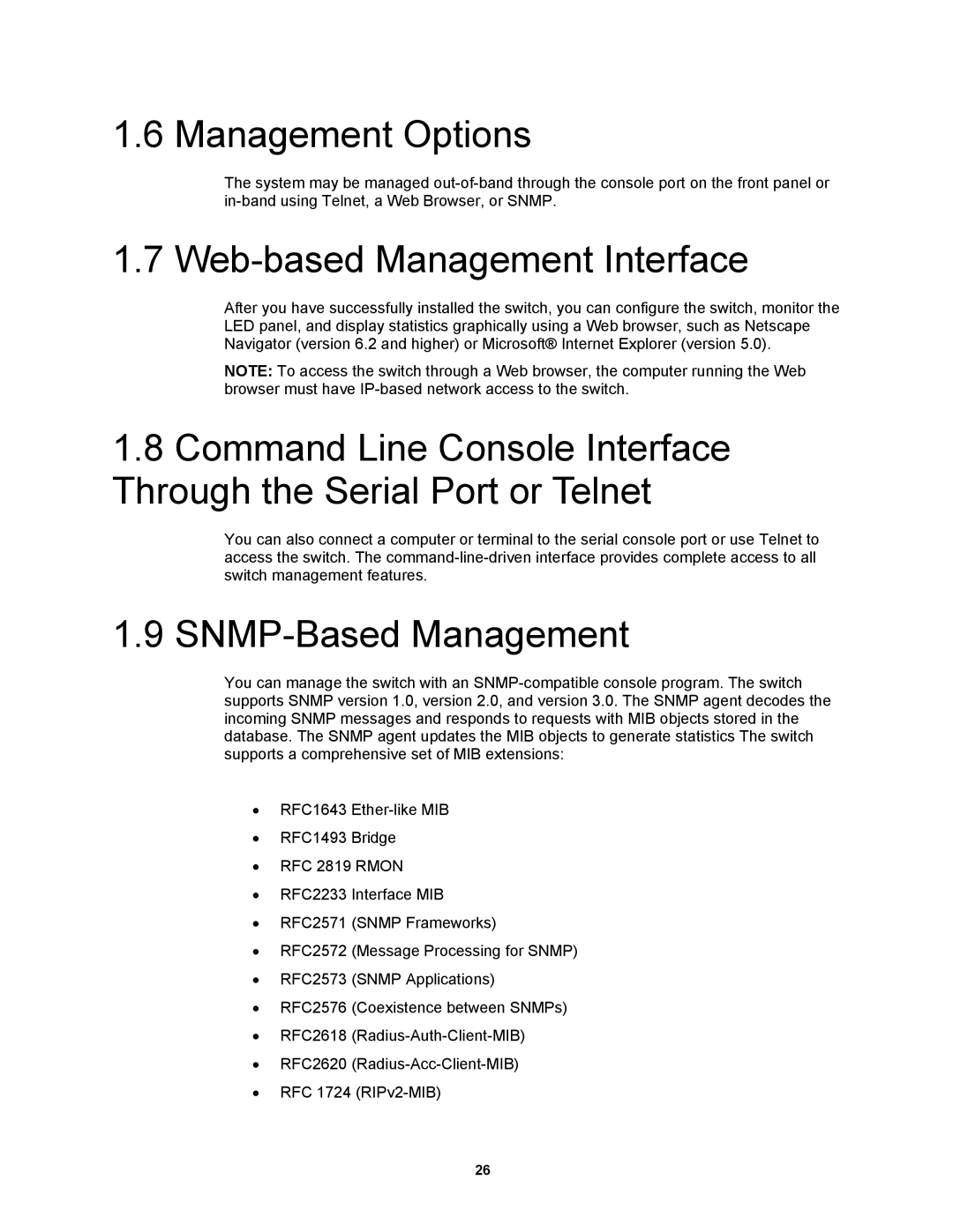 Fortinet MR1 manual Management Options 