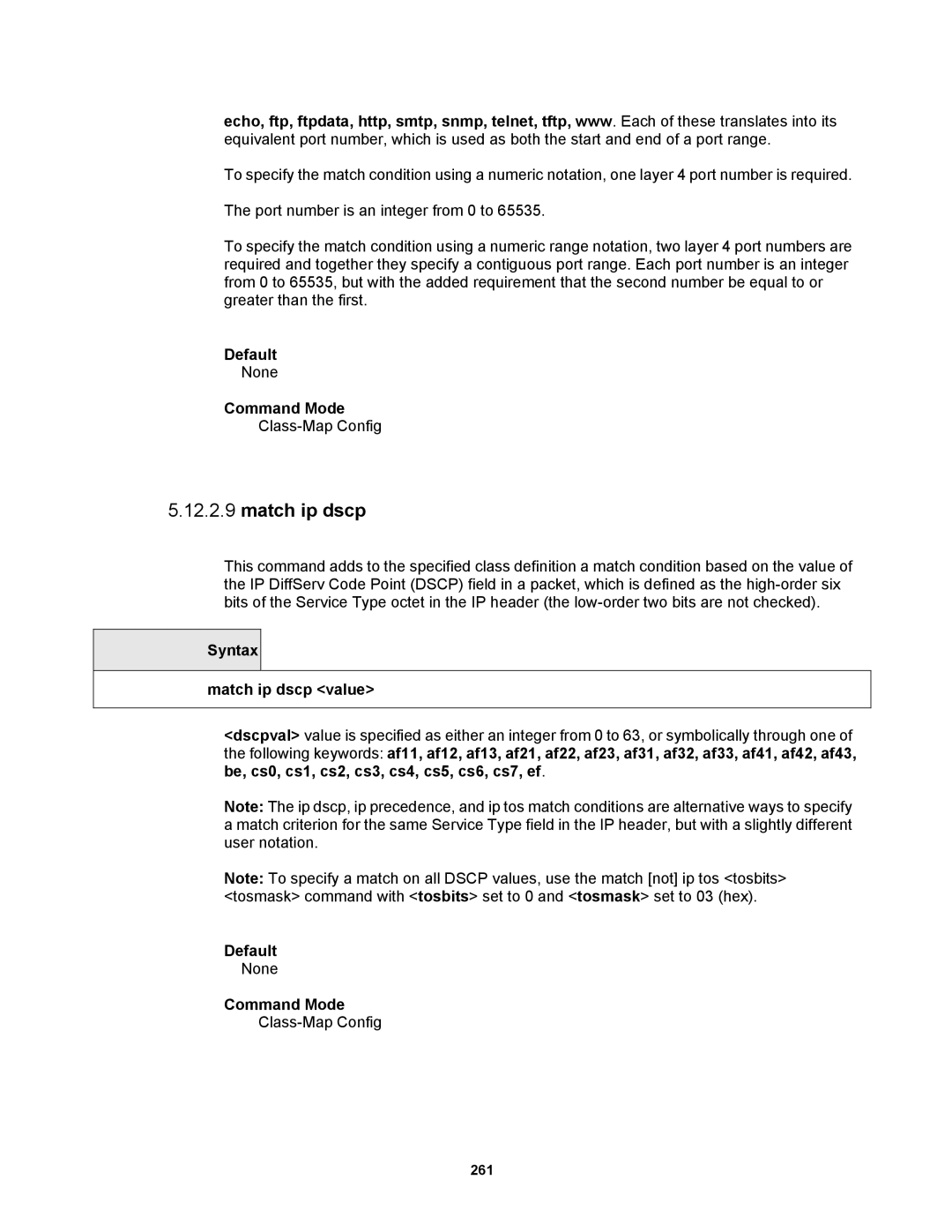 Fortinet MR1 manual Syntax Match ip dscp value 