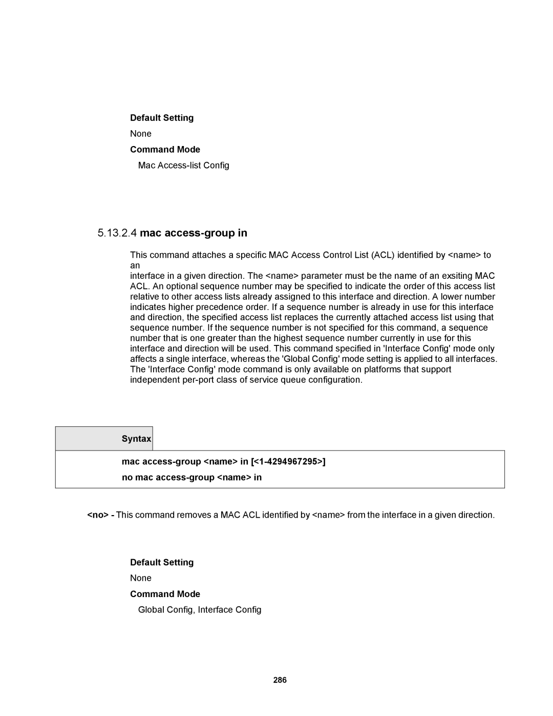 Fortinet MR1 manual Mac access-group 