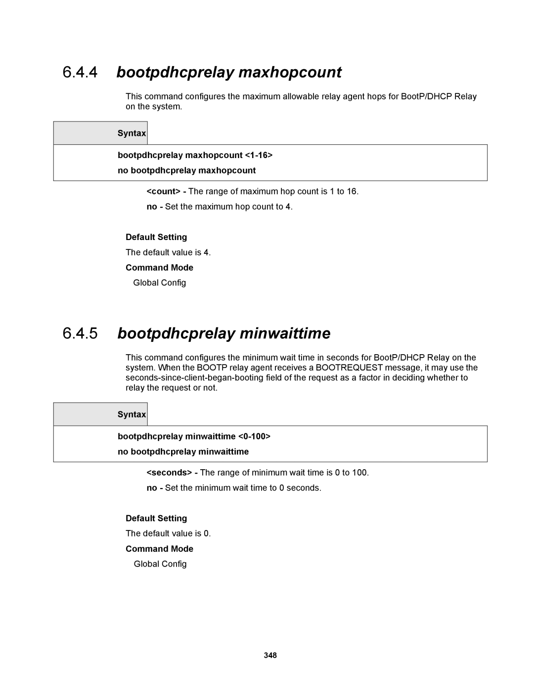 Fortinet MR1 manual Bootpdhcprelay maxhopcount 