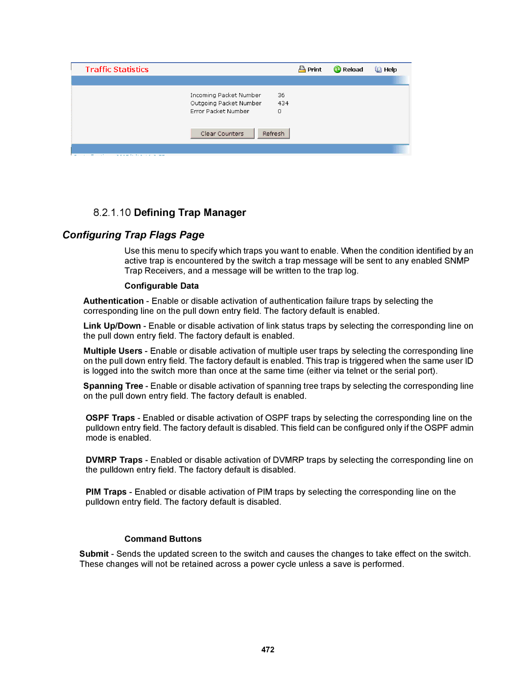 Fortinet MR1 manual Defining Trap Manager, Configuring Trap Flags 