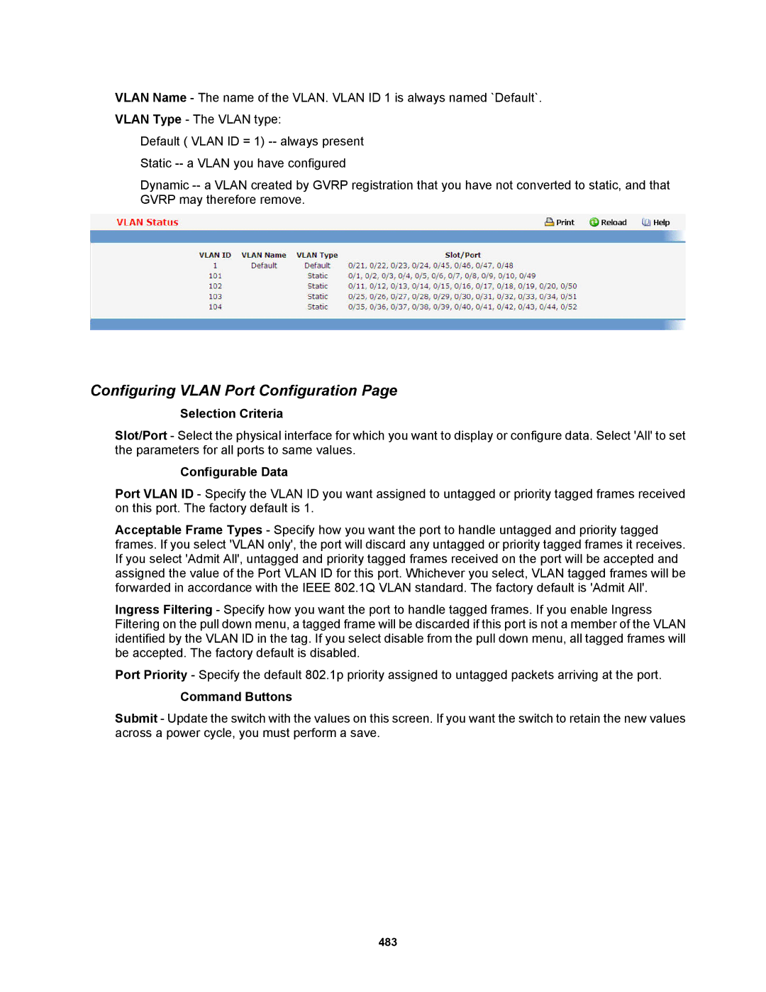 Fortinet MR1 manual Configuring Vlan Port Configuration 