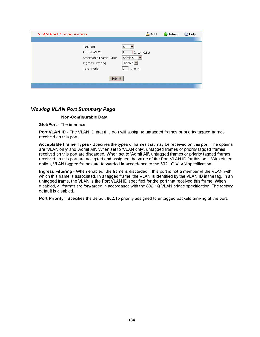 Fortinet MR1 manual Viewing Vlan Port Summary 