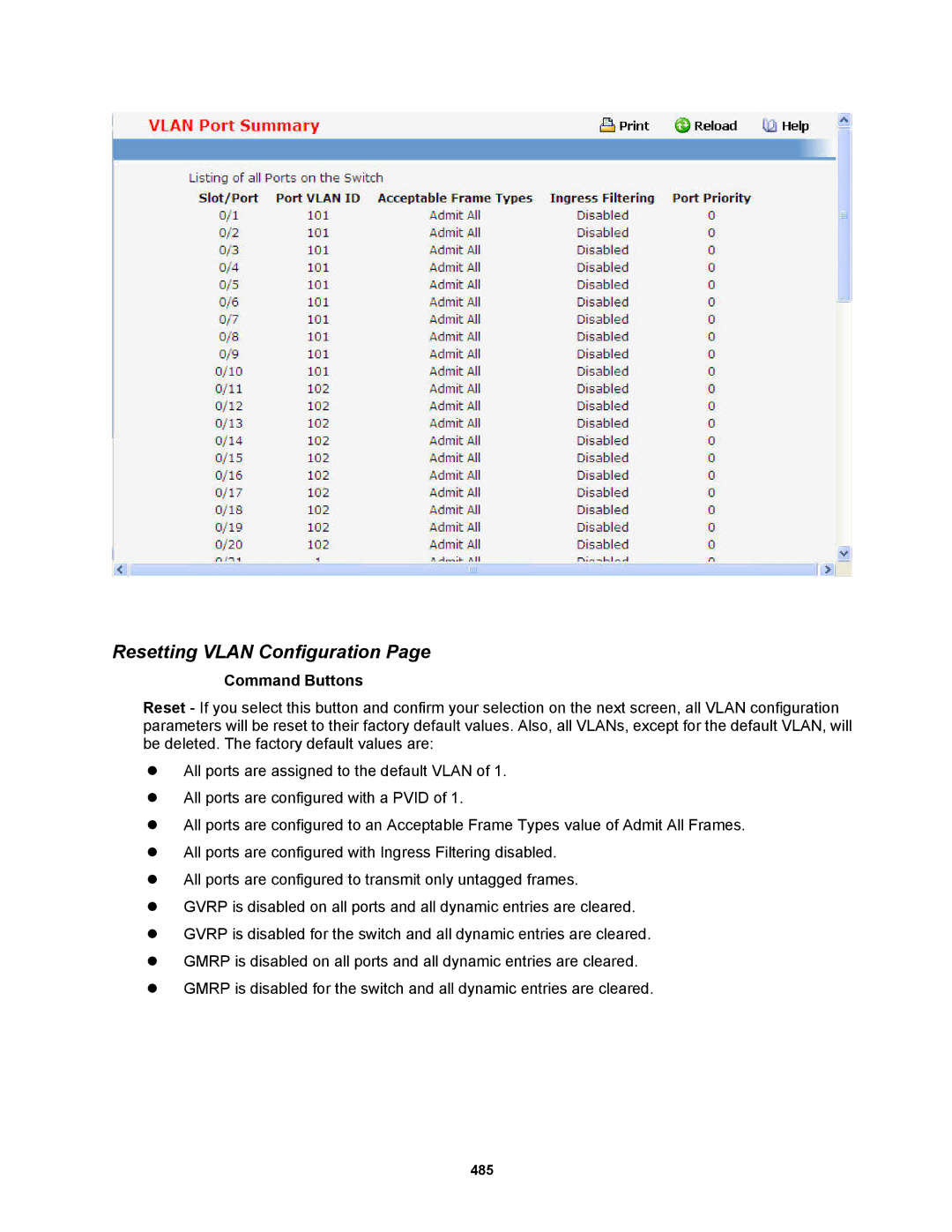 Fortinet MR1 manual Resetting Vlan Configuration 