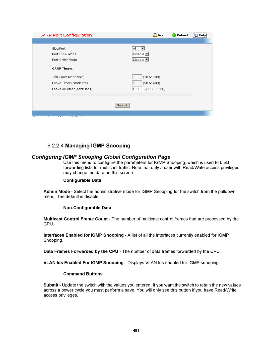 Fortinet MR1 manual Managing Igmp Snooping, Configuring Igmp Snooping Global Configuration 