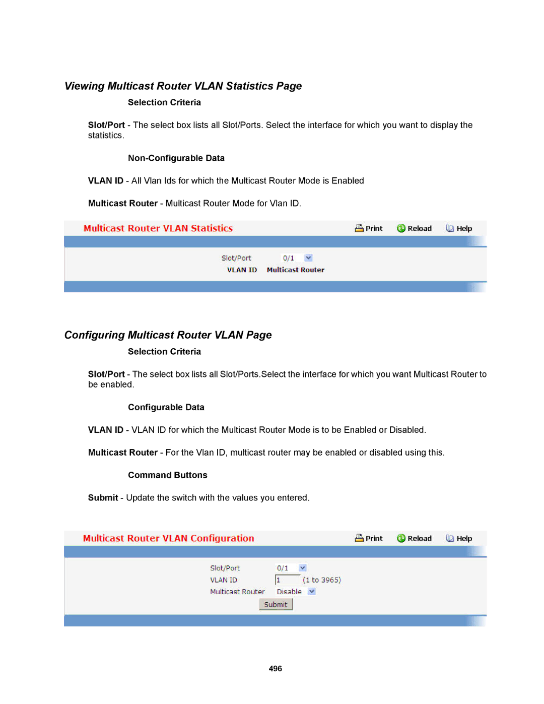 Fortinet MR1 manual Viewing Multicast Router Vlan Statistics, Configuring Multicast Router Vlan 