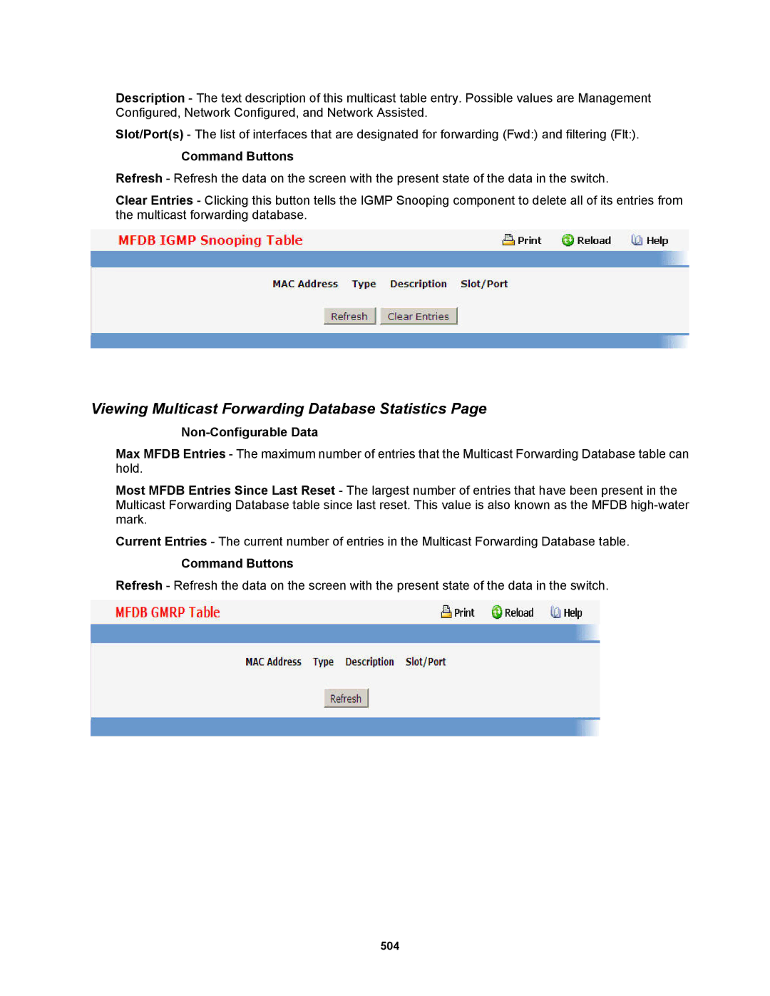 Fortinet MR1 manual Viewing Multicast Forwarding Database Statistics 