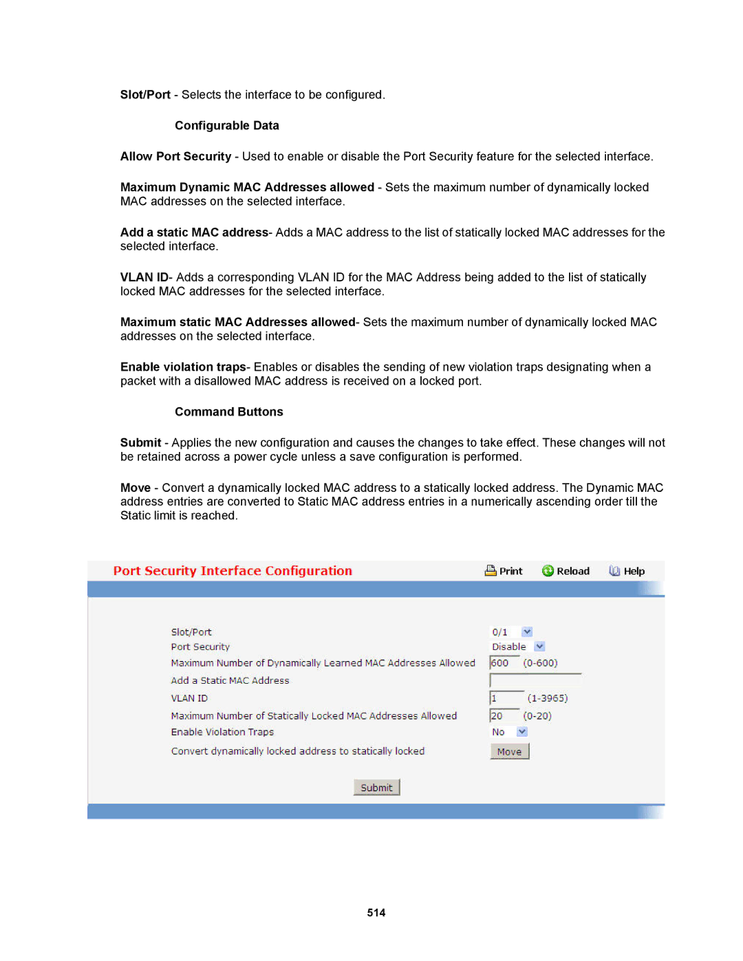 Fortinet MR1 manual Slot/Port Selects the interface to be configured 