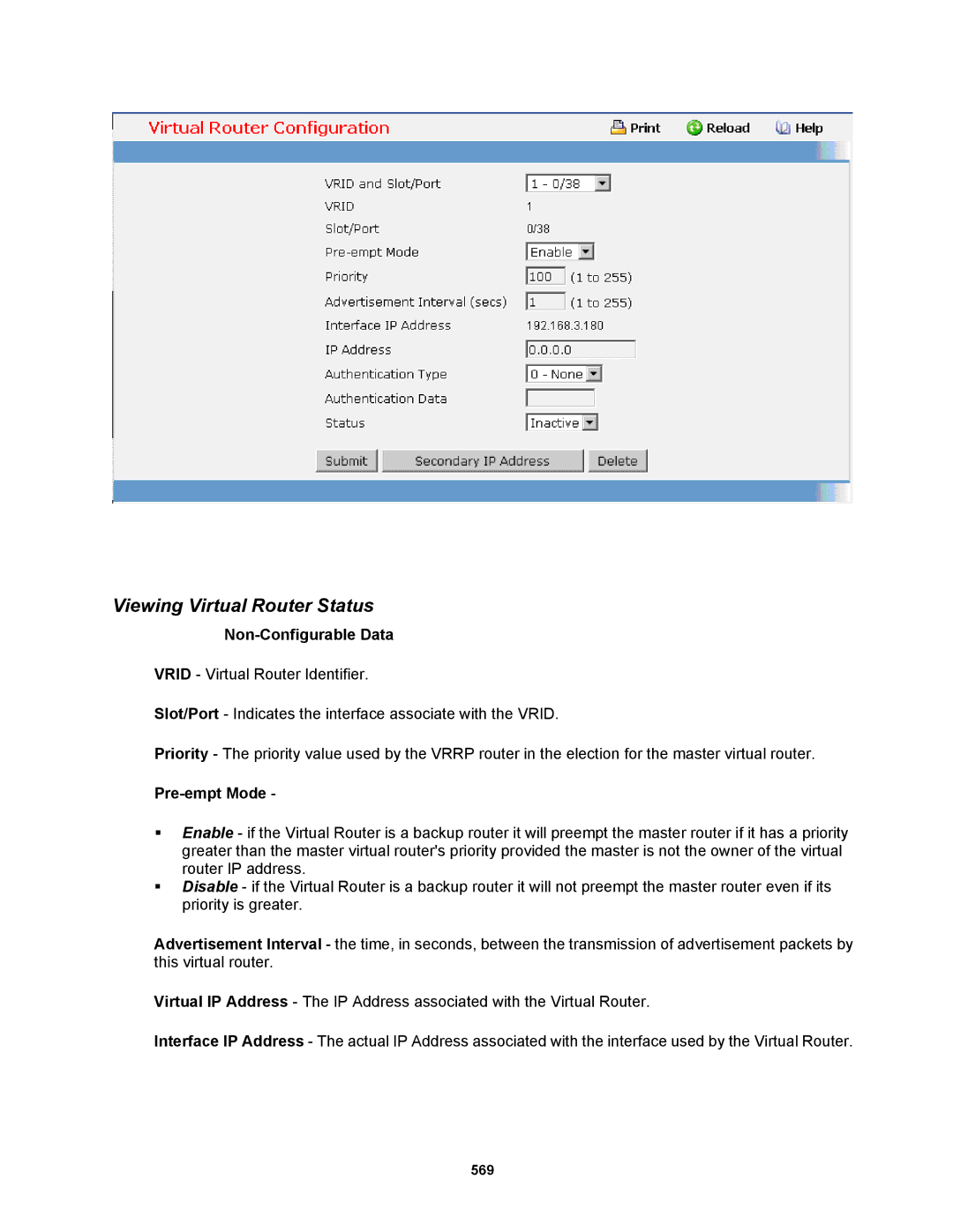 Fortinet MR1 manual Viewing Virtual Router Status, Pre-empt Mode 