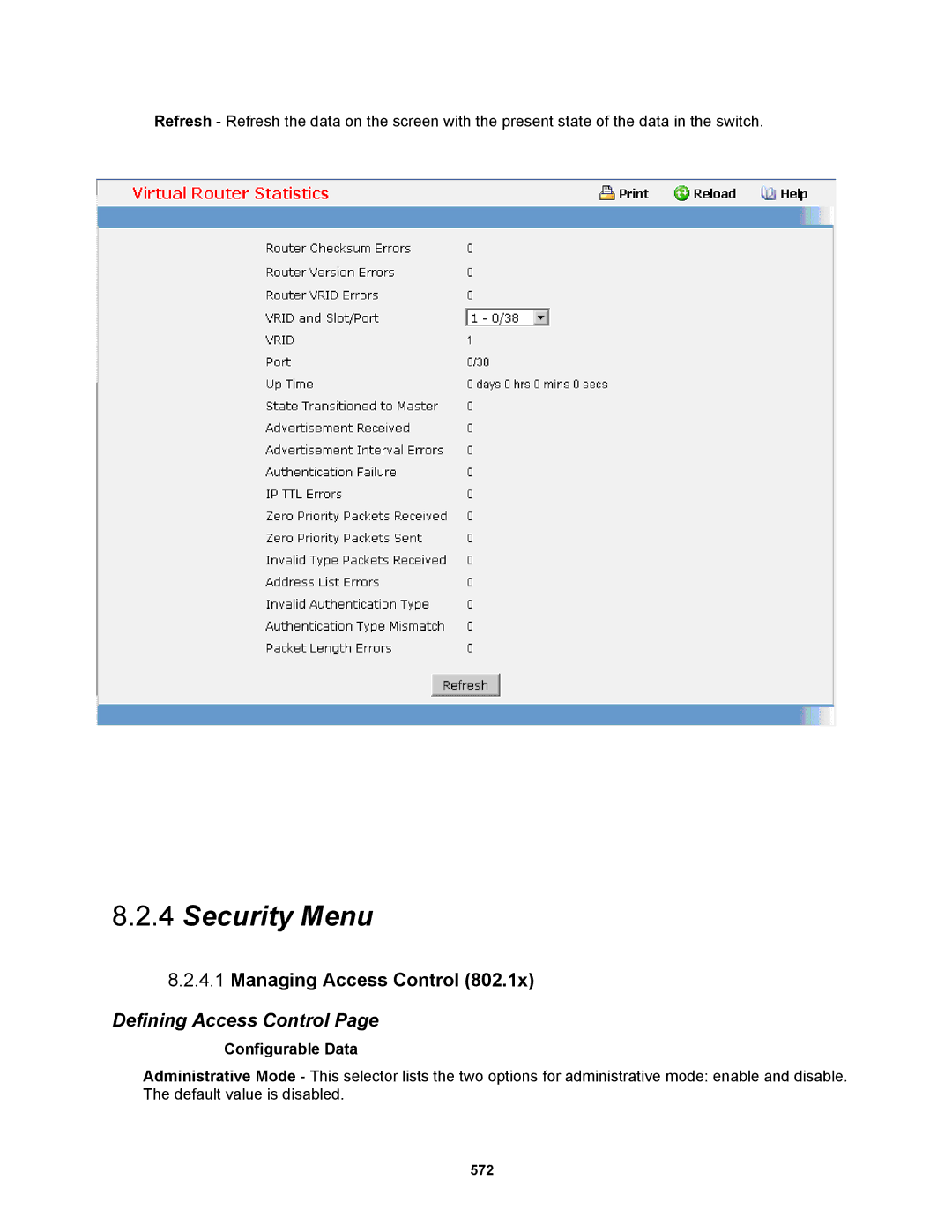 Fortinet MR1 manual Managing Access Control, Defining Access Control 