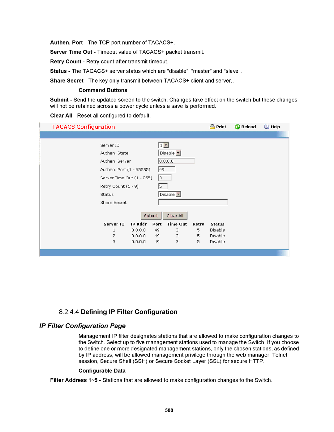 Fortinet MR1 manual Defining IP Filter Configuration 