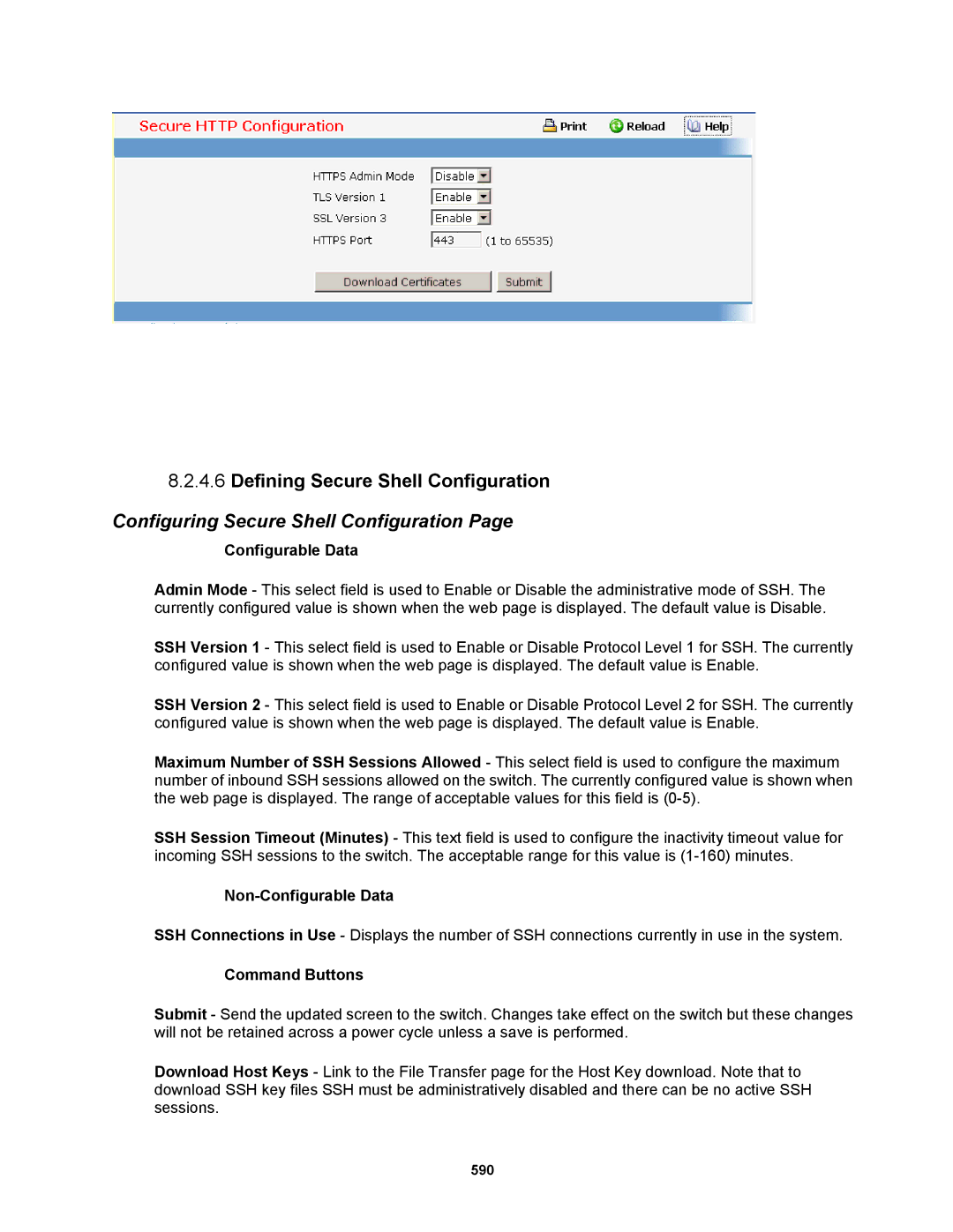 Fortinet MR1 manual Defining Secure Shell Configuration, Configuring Secure Shell Configuration 