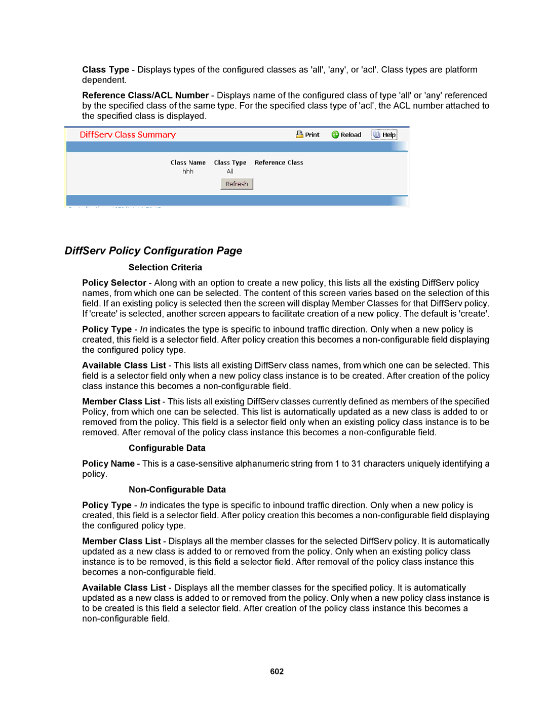 Fortinet MR1 manual DiffServ Policy Configuration 