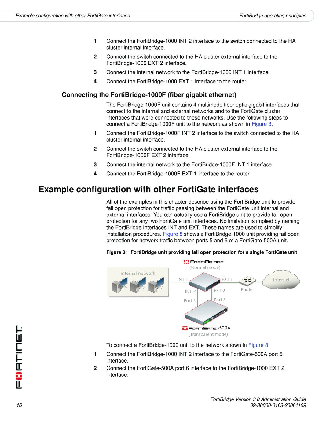 Fortinet Version 3.0 manual Example configuration with other FortiGate interfaces 