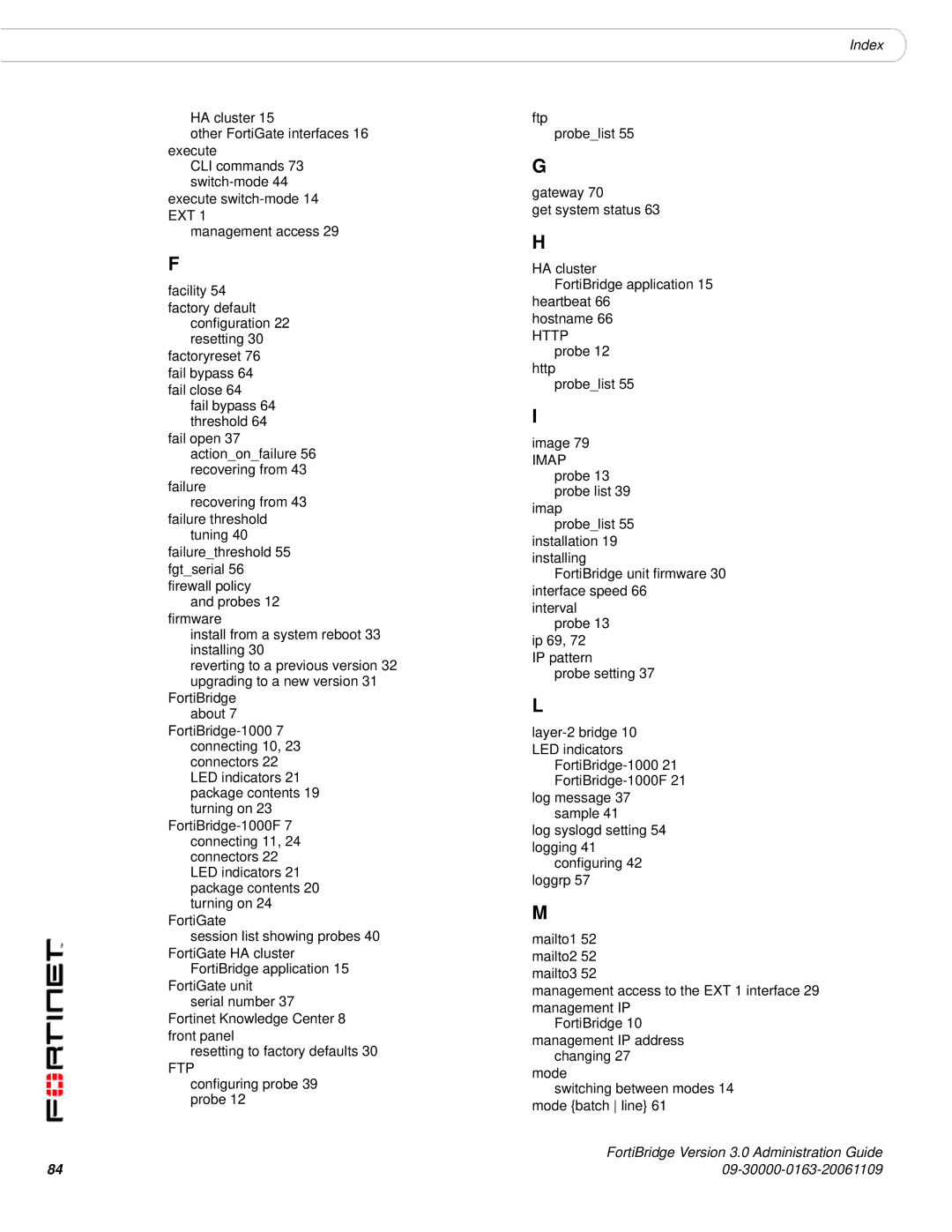 Fortinet Version 3.0 manual 09-30000-0163-20061109 