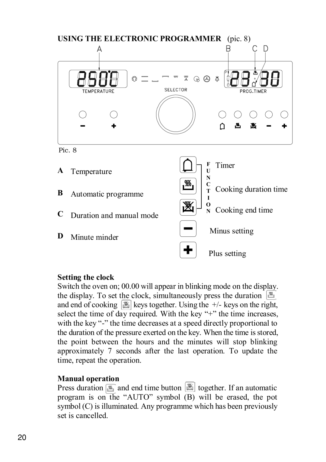 Foster 7120 043 user manual Using the Electronic Programmer pic 