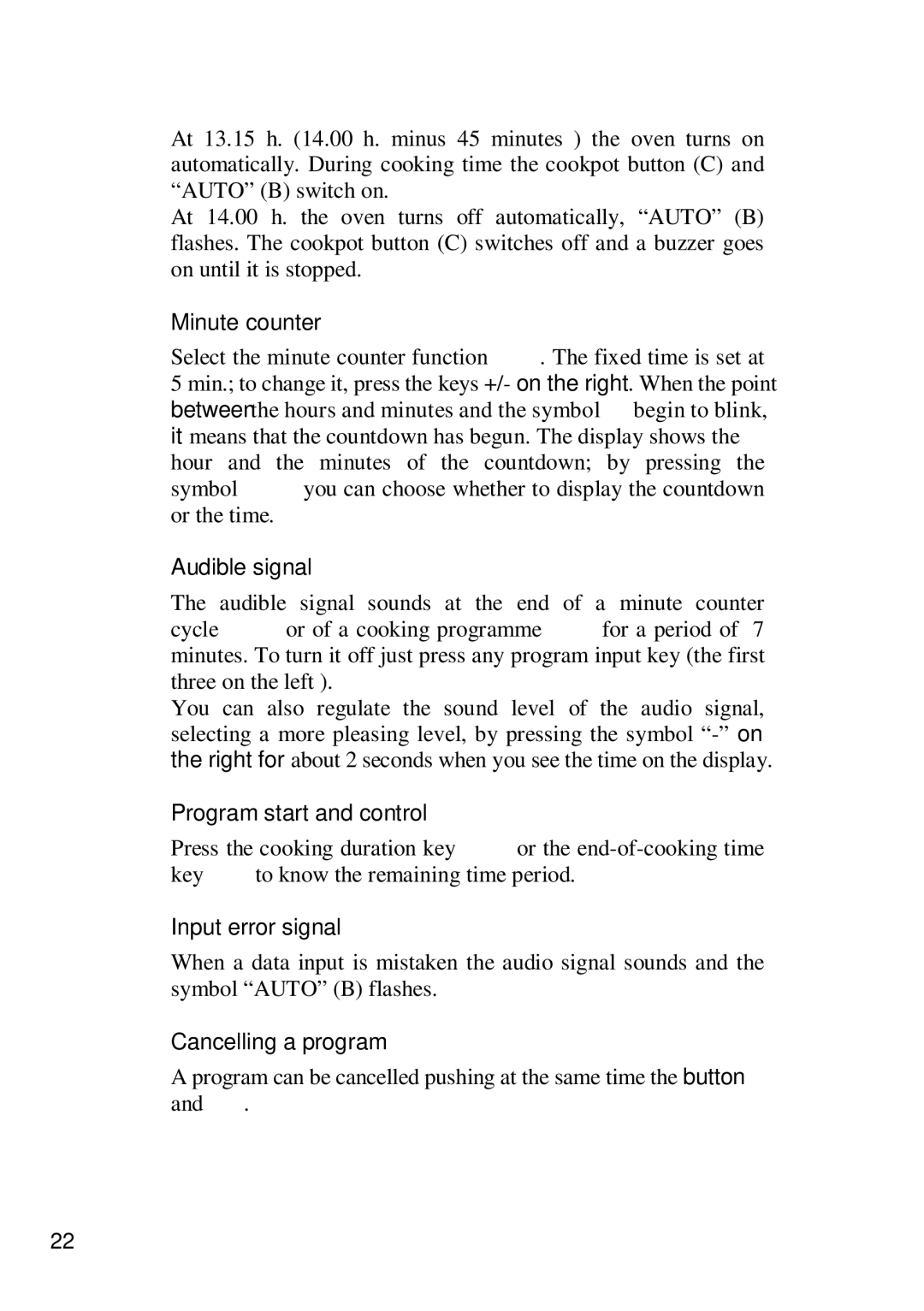 Foster 7120 043 user manual Input error signal 