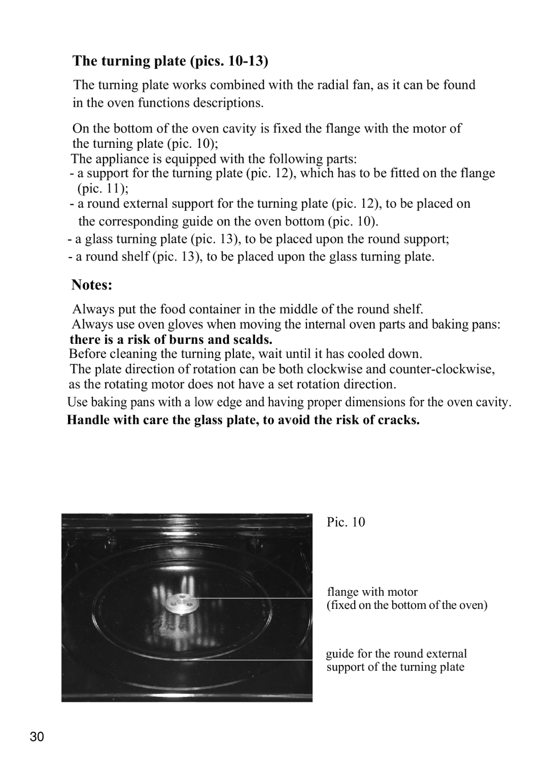 Foster 7120 043 user manual Turning plate pics 