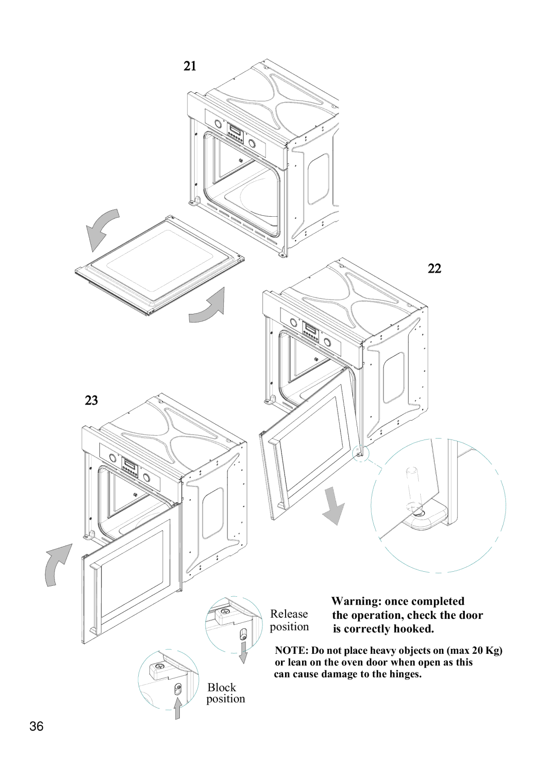 Foster 7120 043 user manual Block position 