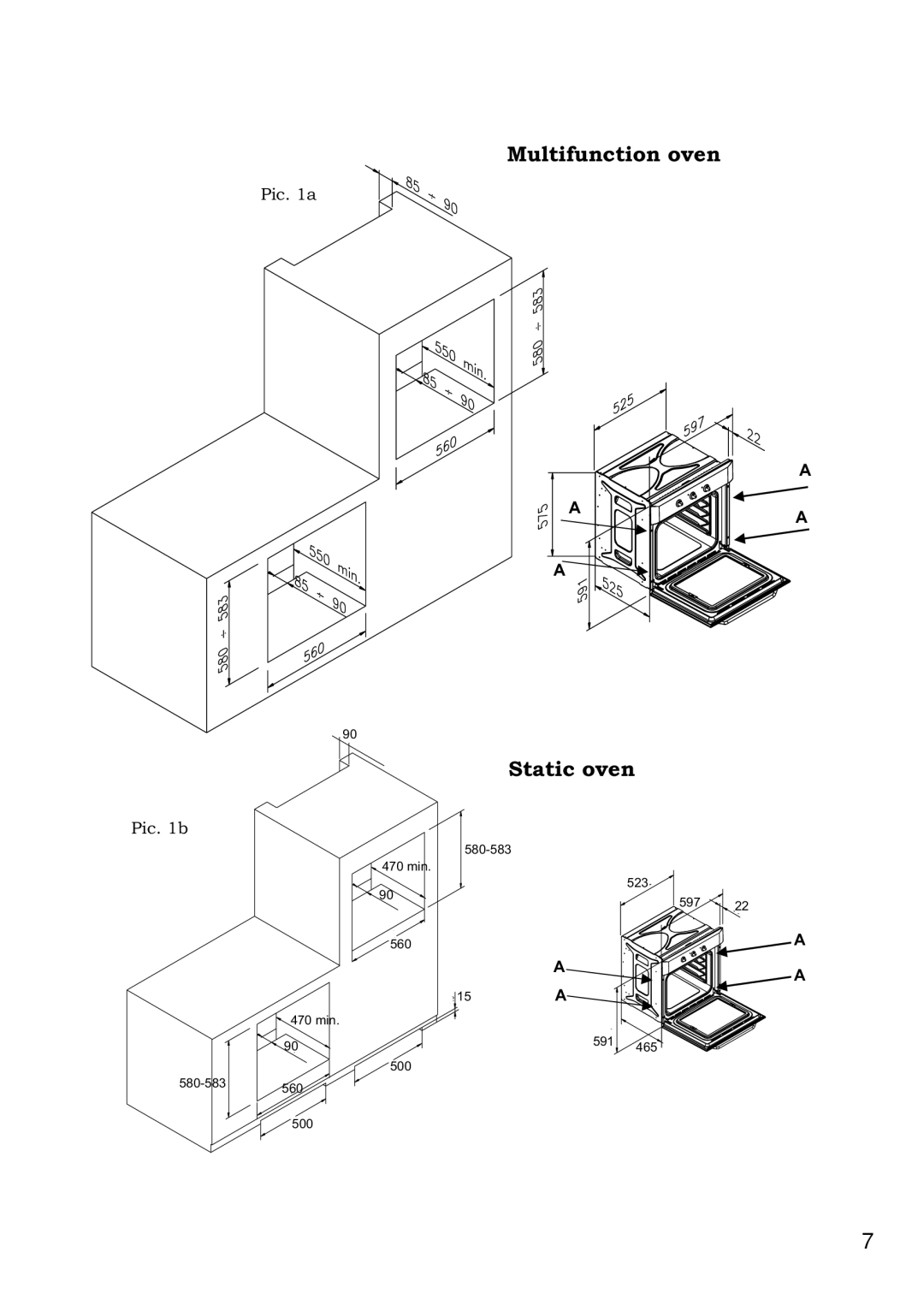 Foster 7120 043 user manual Multifunction oven 