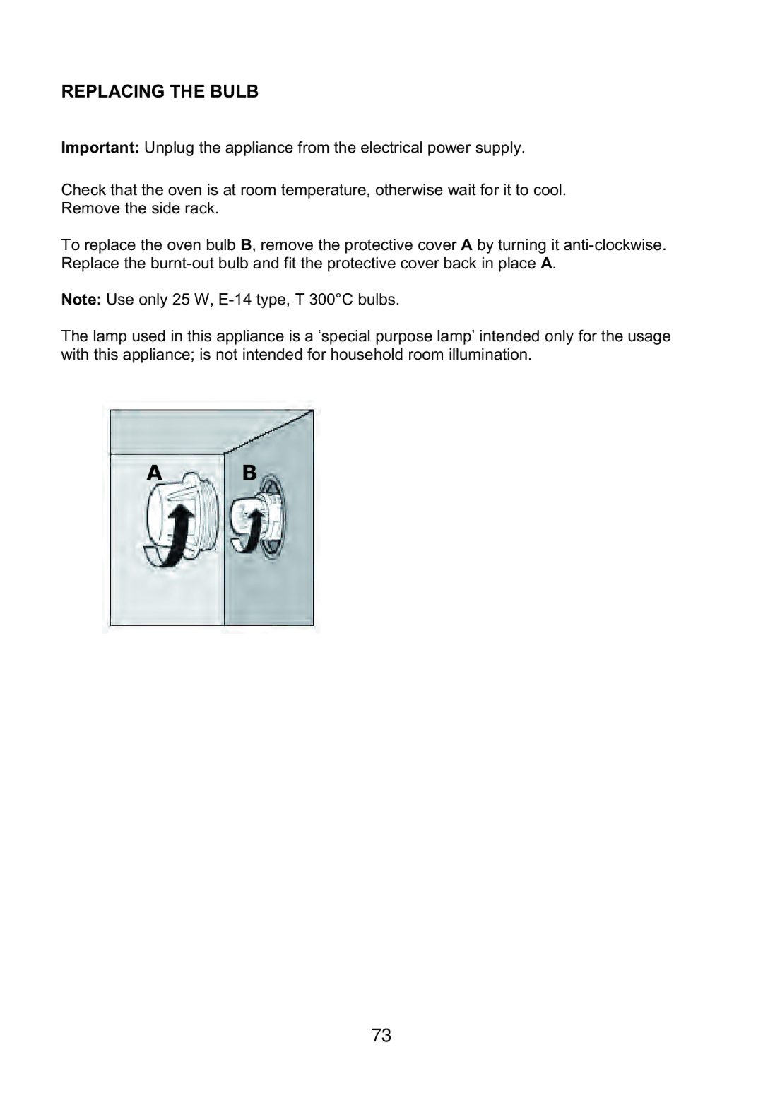 Foster 7131 053 user manual Replacing the Bulb 