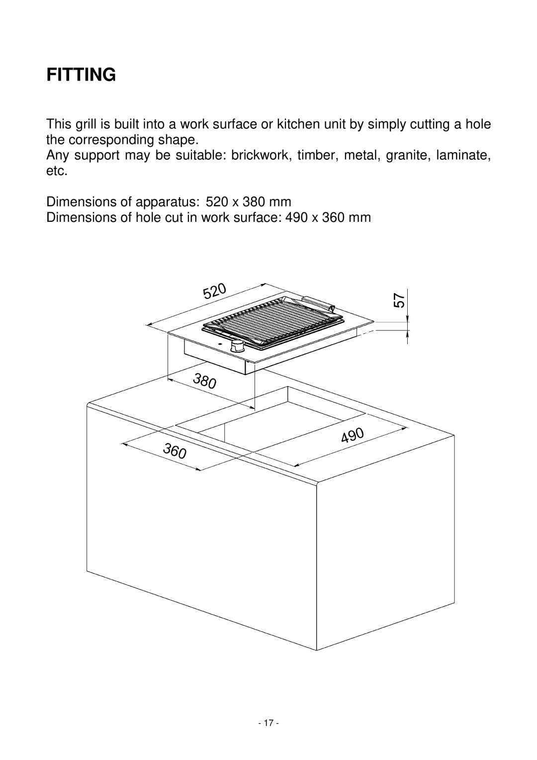 Foster 7236 user manual Fitting 