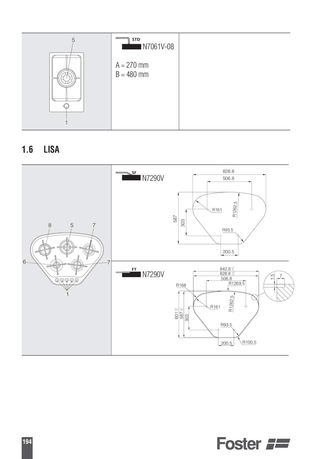 Foster 9606801 user manual Lisa, N7290V 