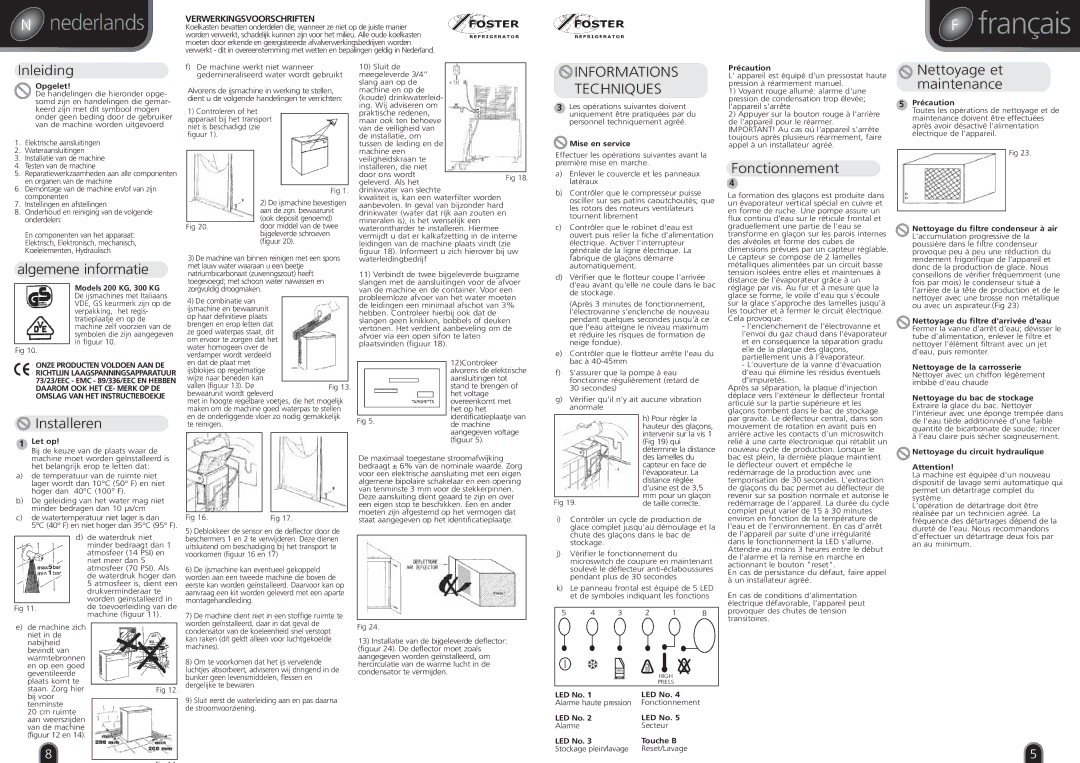 Foster F130, F300, F200 manual Français 