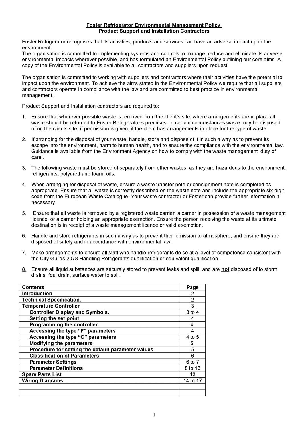 Foster FHG 3L, FHG 2L manual 14 to 