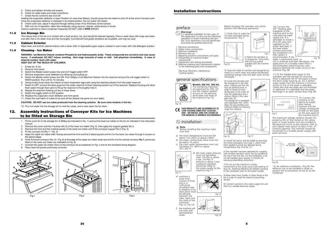 Foster FMIC180 manual Installation Instructions, Keep OUT of the Reach of Children 