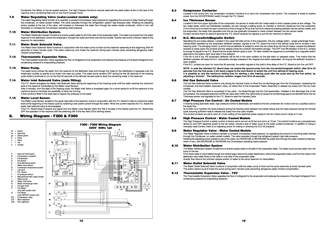 Foster FMIC180 manual Wiring Diagram - F200 & F300 