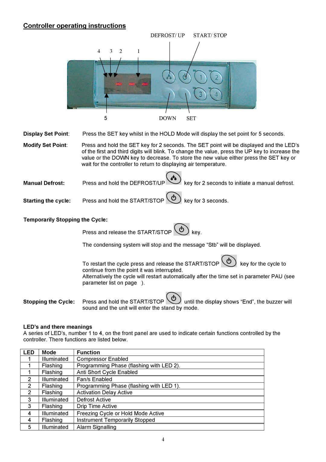 Foster BQCF 40, QC 600, QC 11 manual Temporarily Stopping the Cycle, Mode Function 