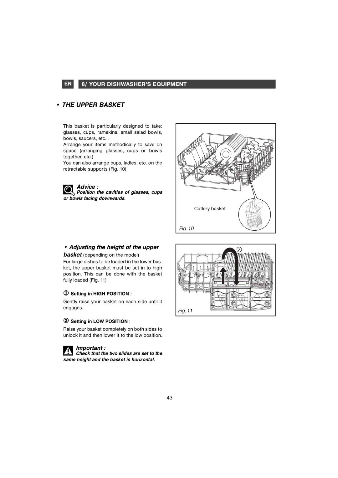 Foster S4000 manual Upper Basket 