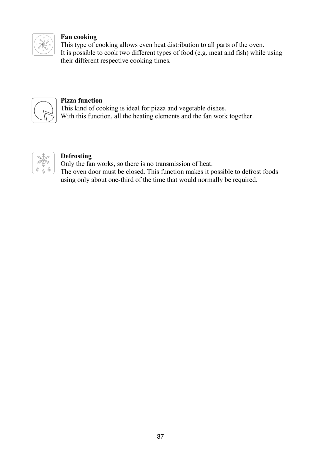 Foster S4000 user manual Fan cooking 