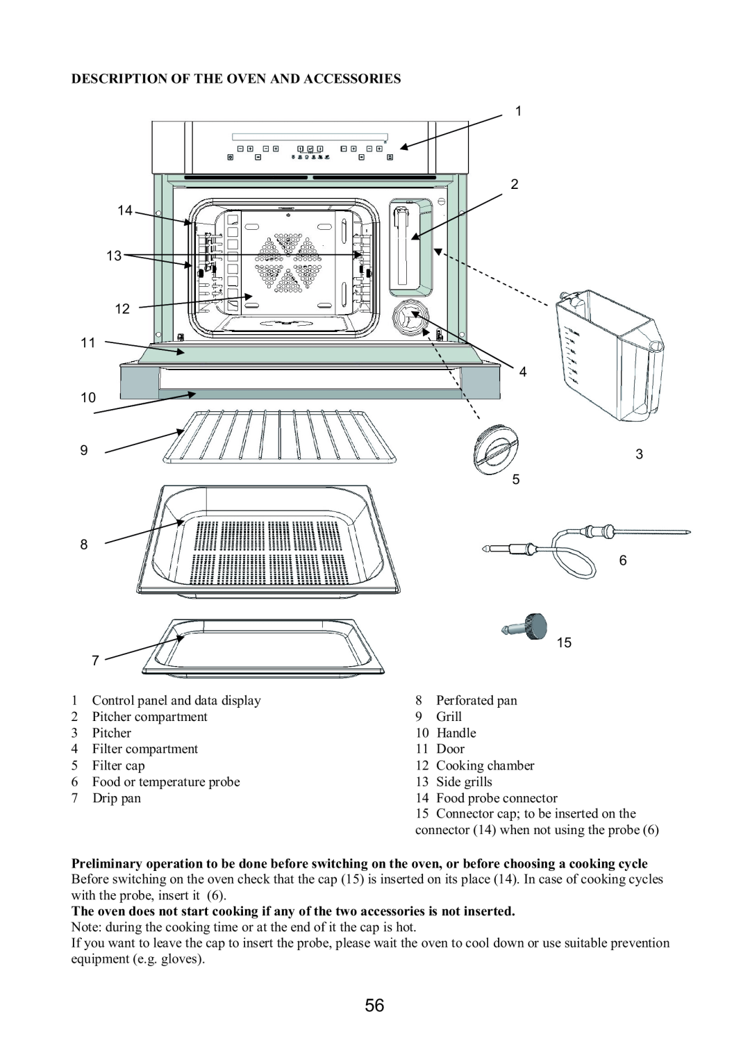 Foster S4000 user manual Description Of The Oven And Accessories 
