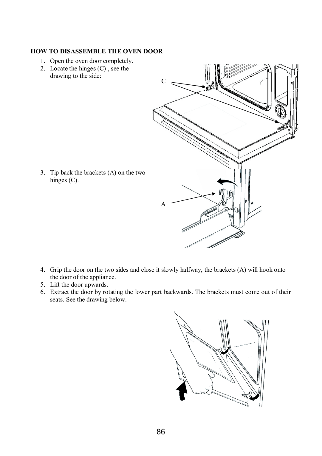Foster S4000 user manual How To Disassemble The Oven Door 