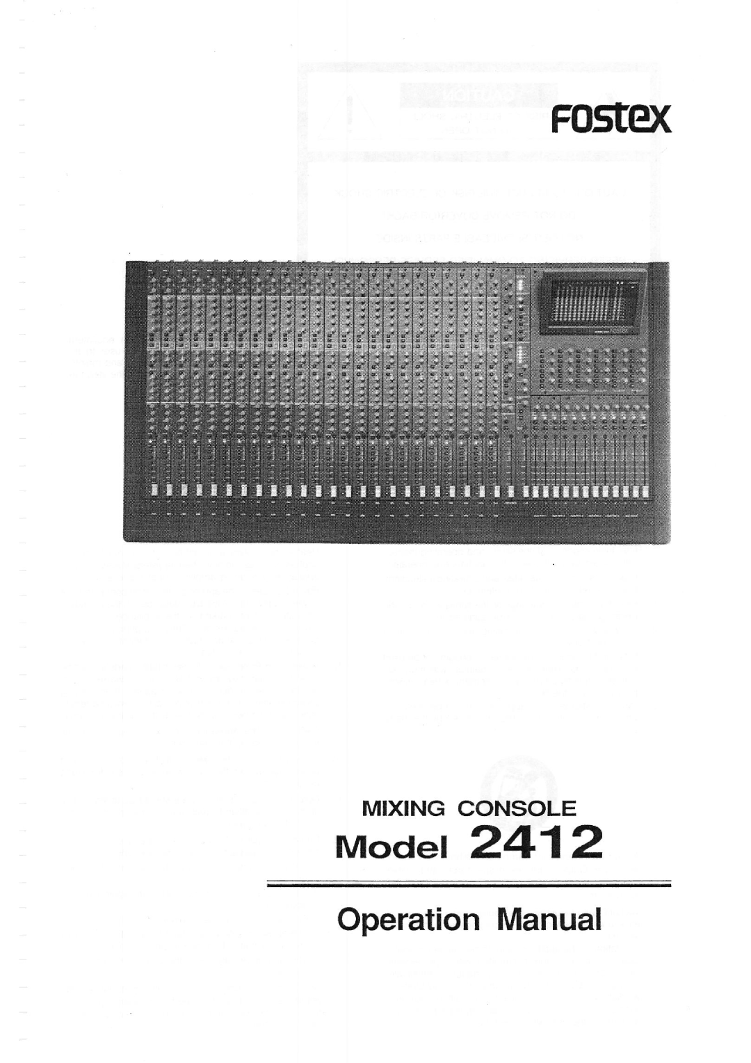 Fostex 2412 manual 