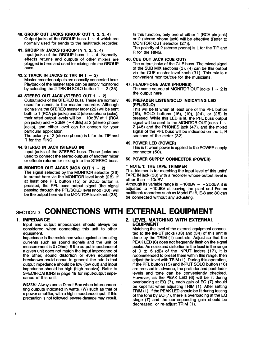 Fostex 1840, 2440, 1240 manual 