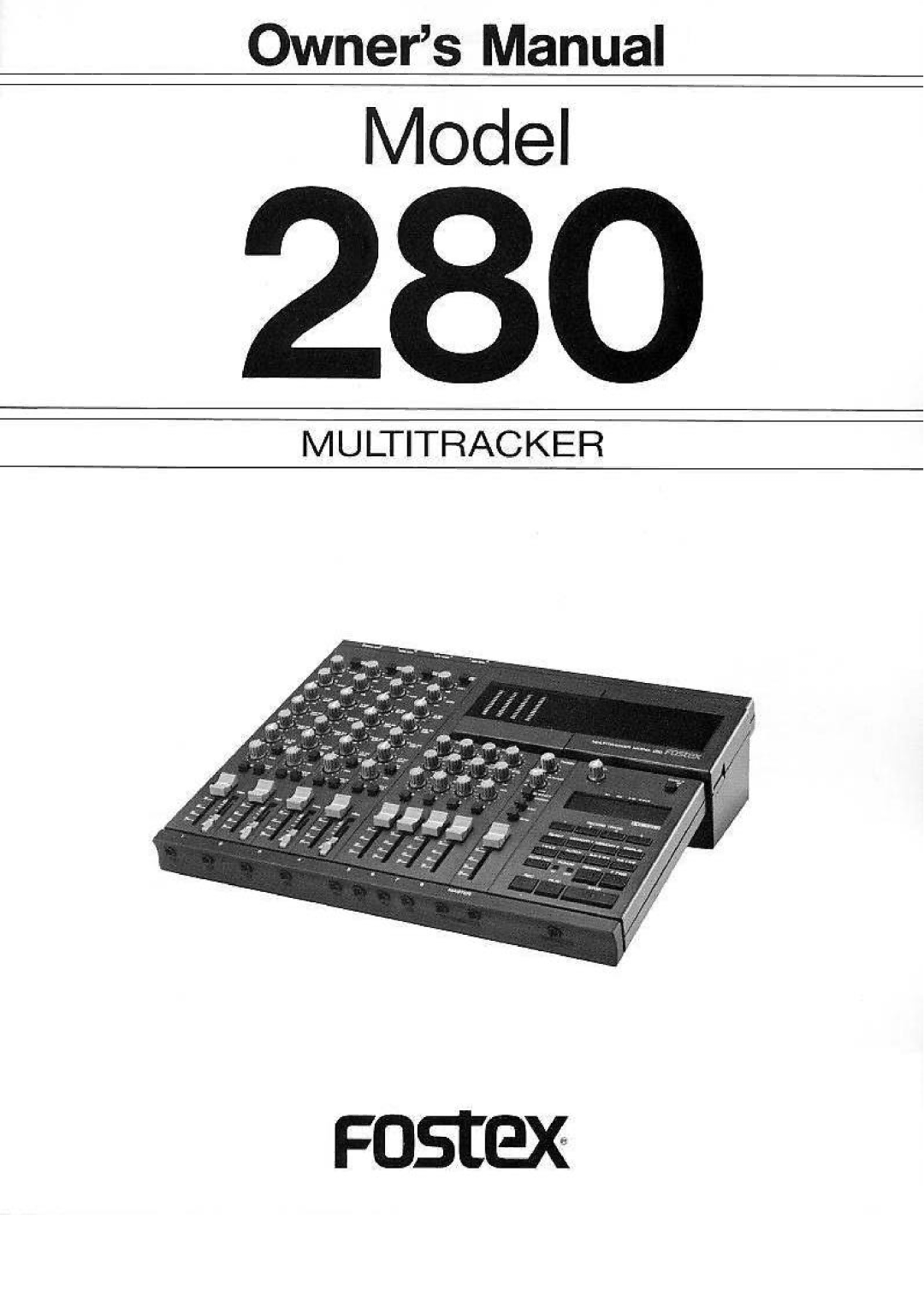 Fostex 280 manual 