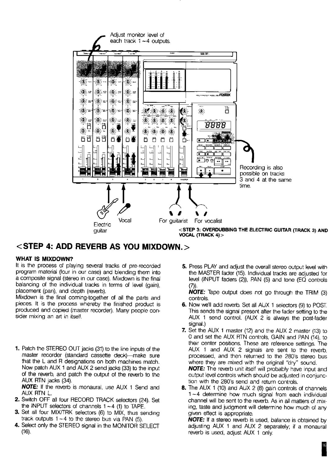 Fostex 280 manual 