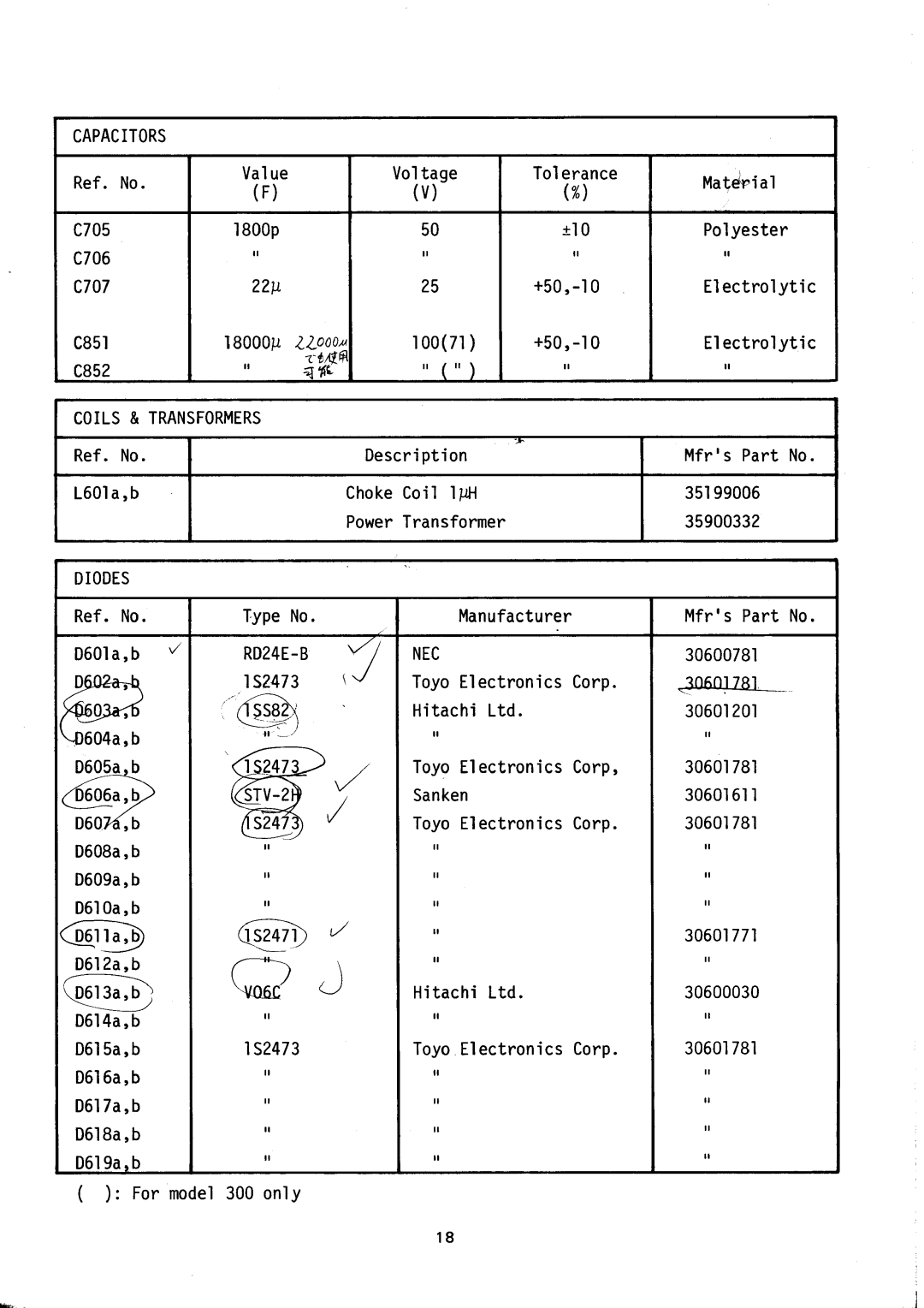 Fostex 300, 600 manual 