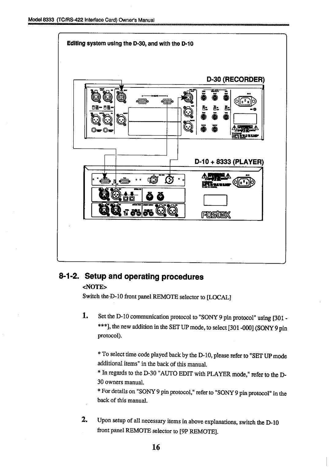 Fostex 8333 manual 