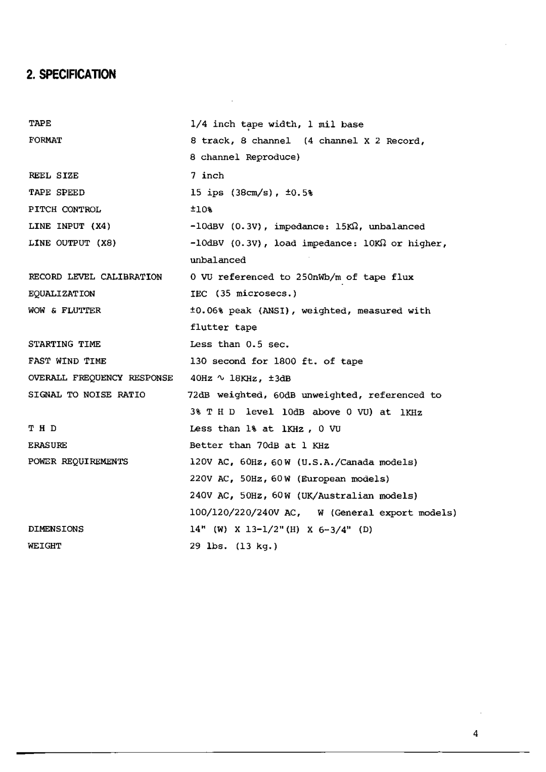 Fostex A-8LR manual 