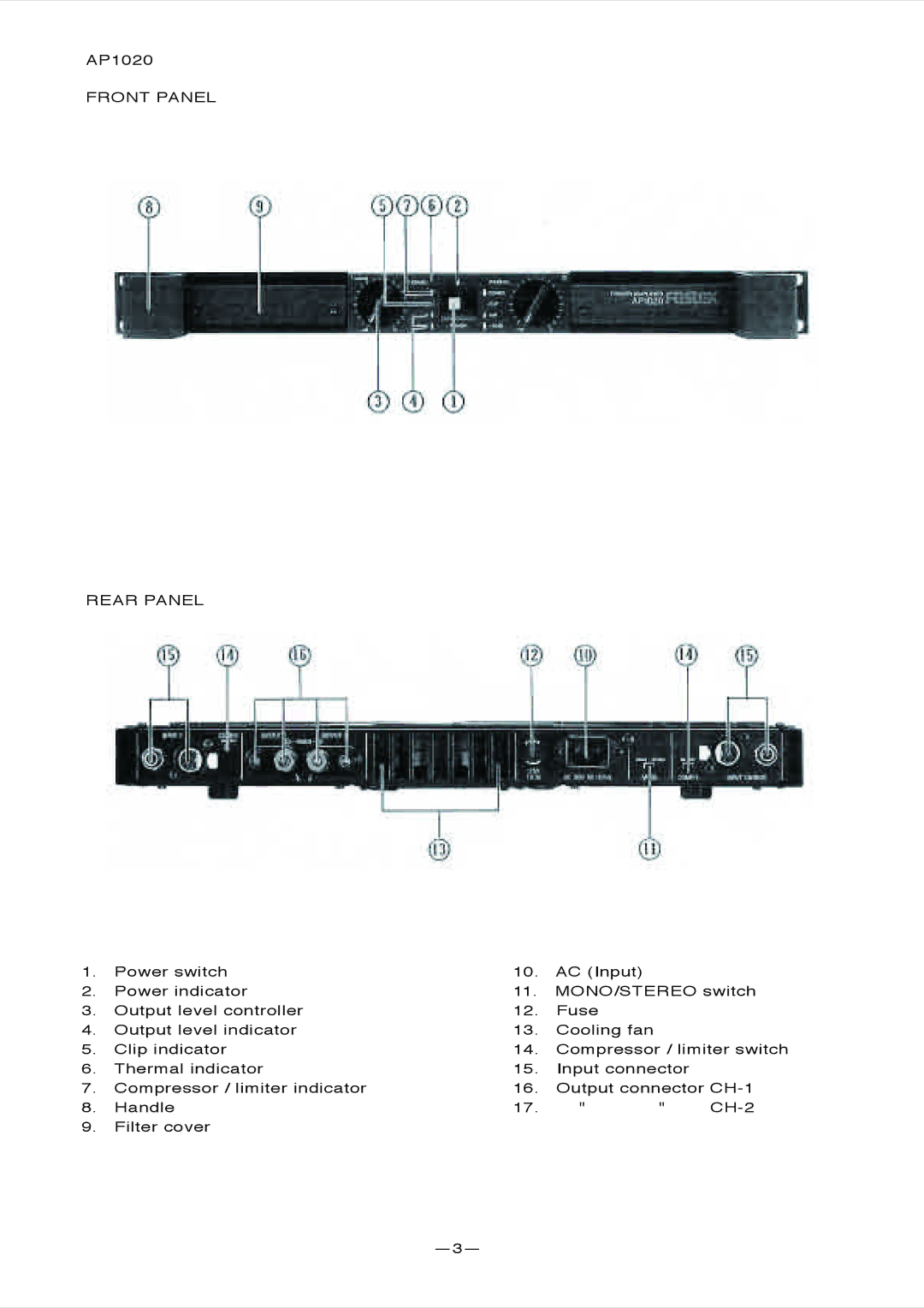 Fostex AP1020, AP2130, AP2090 owner manual 