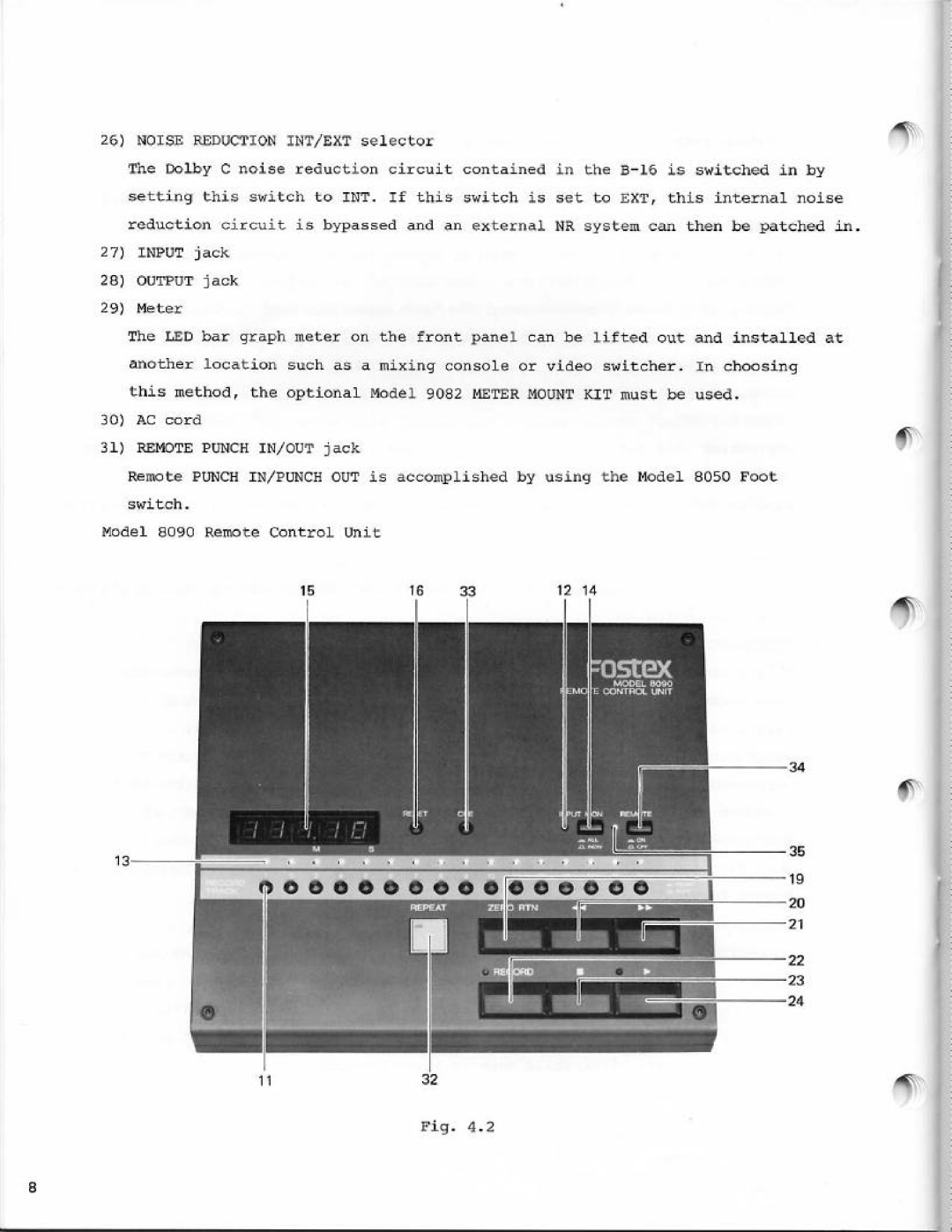 Fostex B-16 manual 
