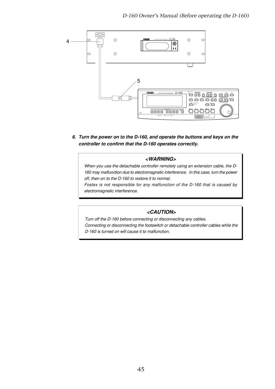 Fostex D-160 owner manual 