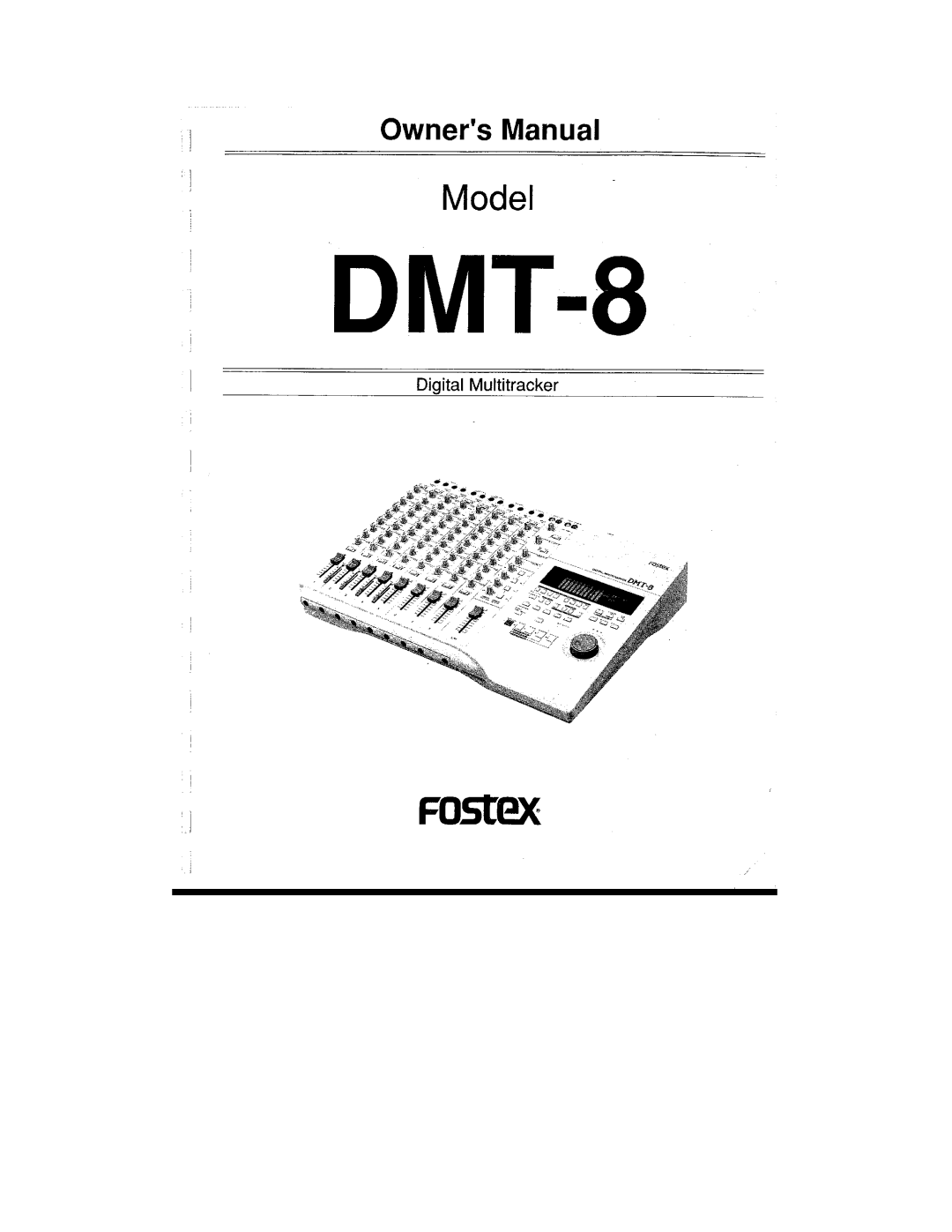 Fostex DMT-8 manual 