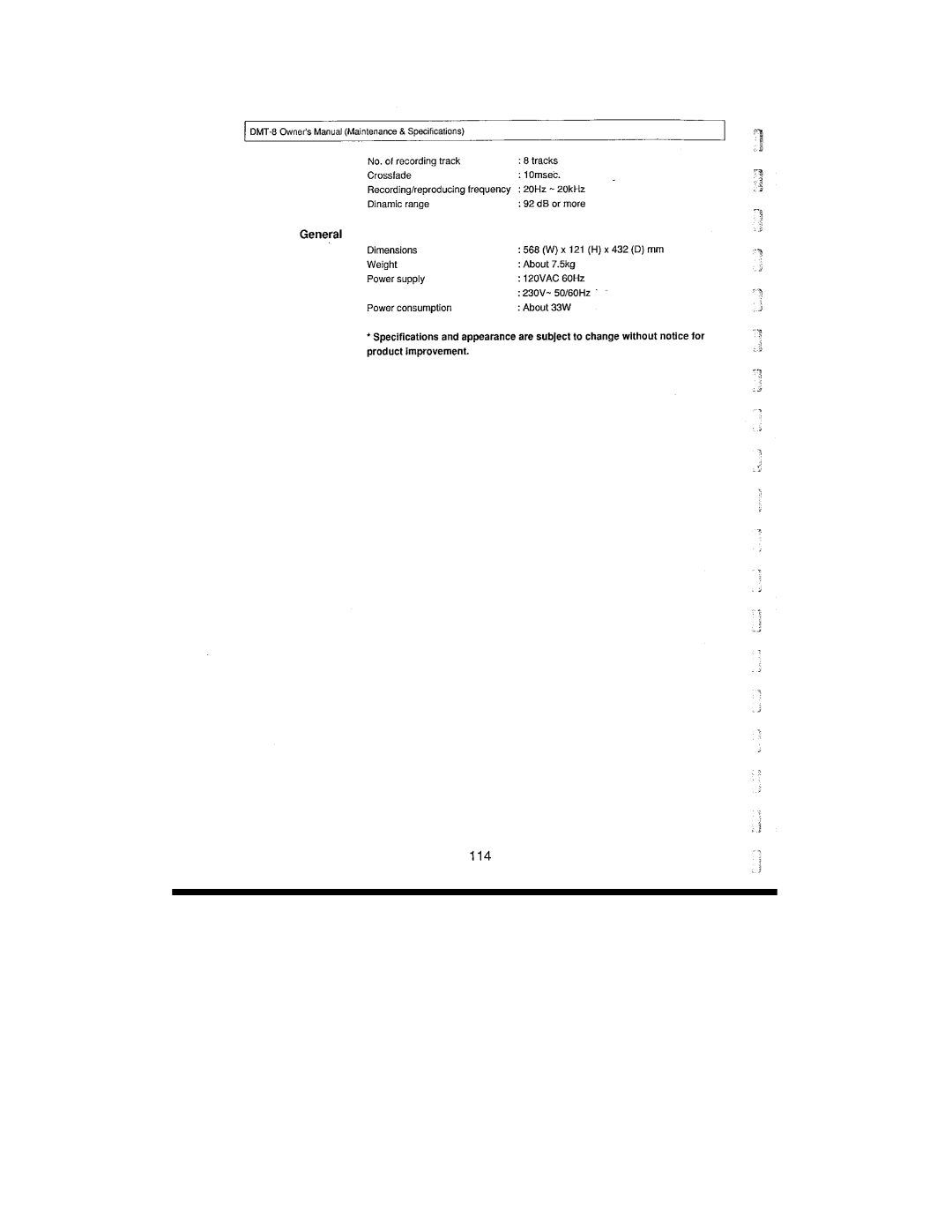 Fostex DMT-8 manual 