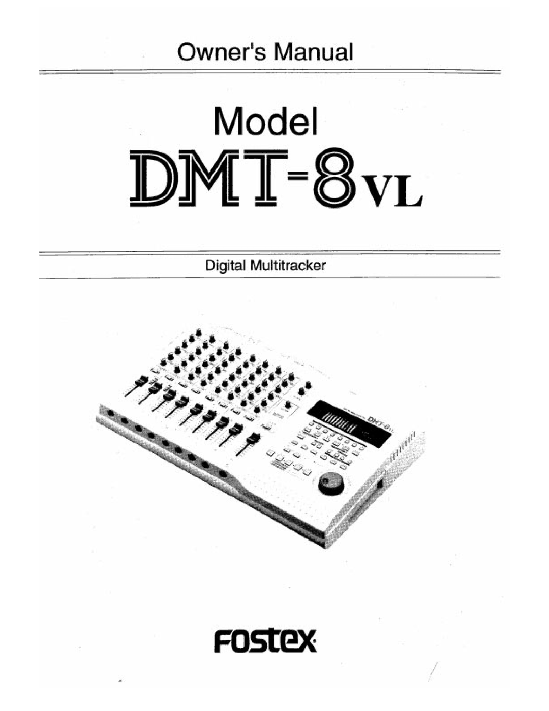 Fostex DMT-8VL manual 