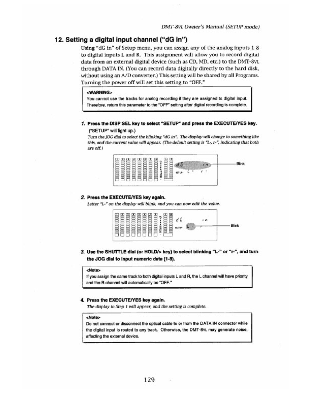 Fostex DMT-8VL manual 